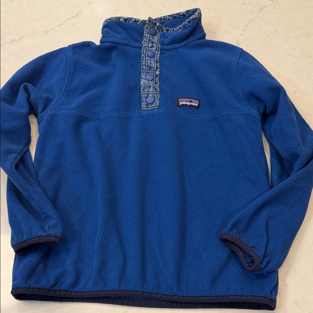 Patagonia Kids Blue Fleece Pullover Jacket